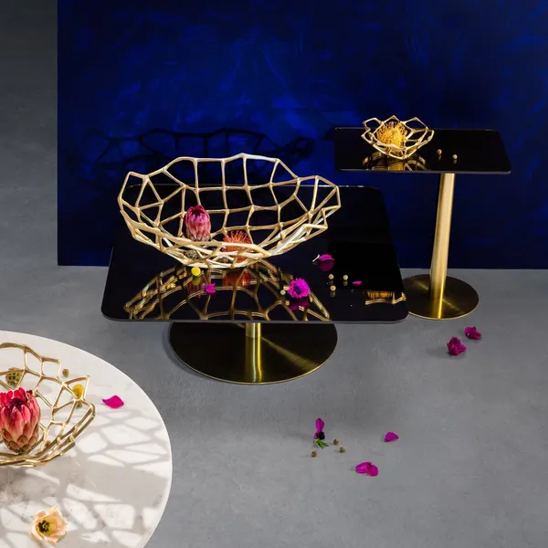 Flash Side Table Square Brass