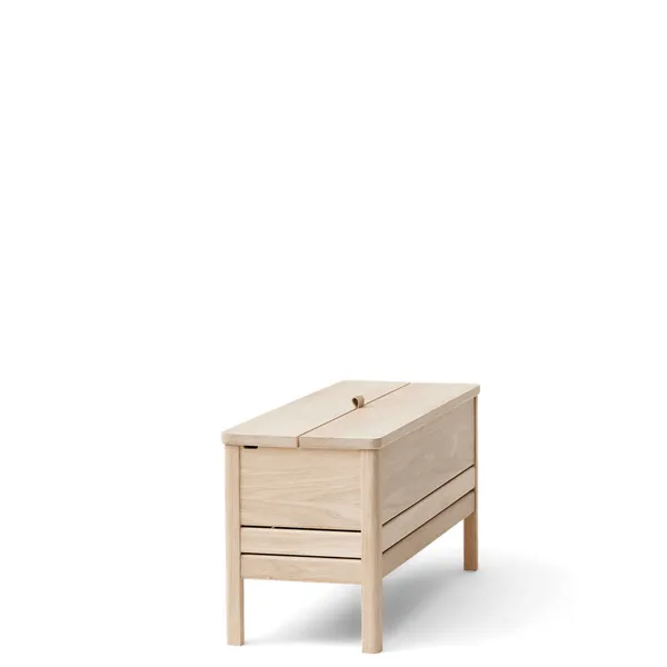 A Line Storage Bench 90 White Oak