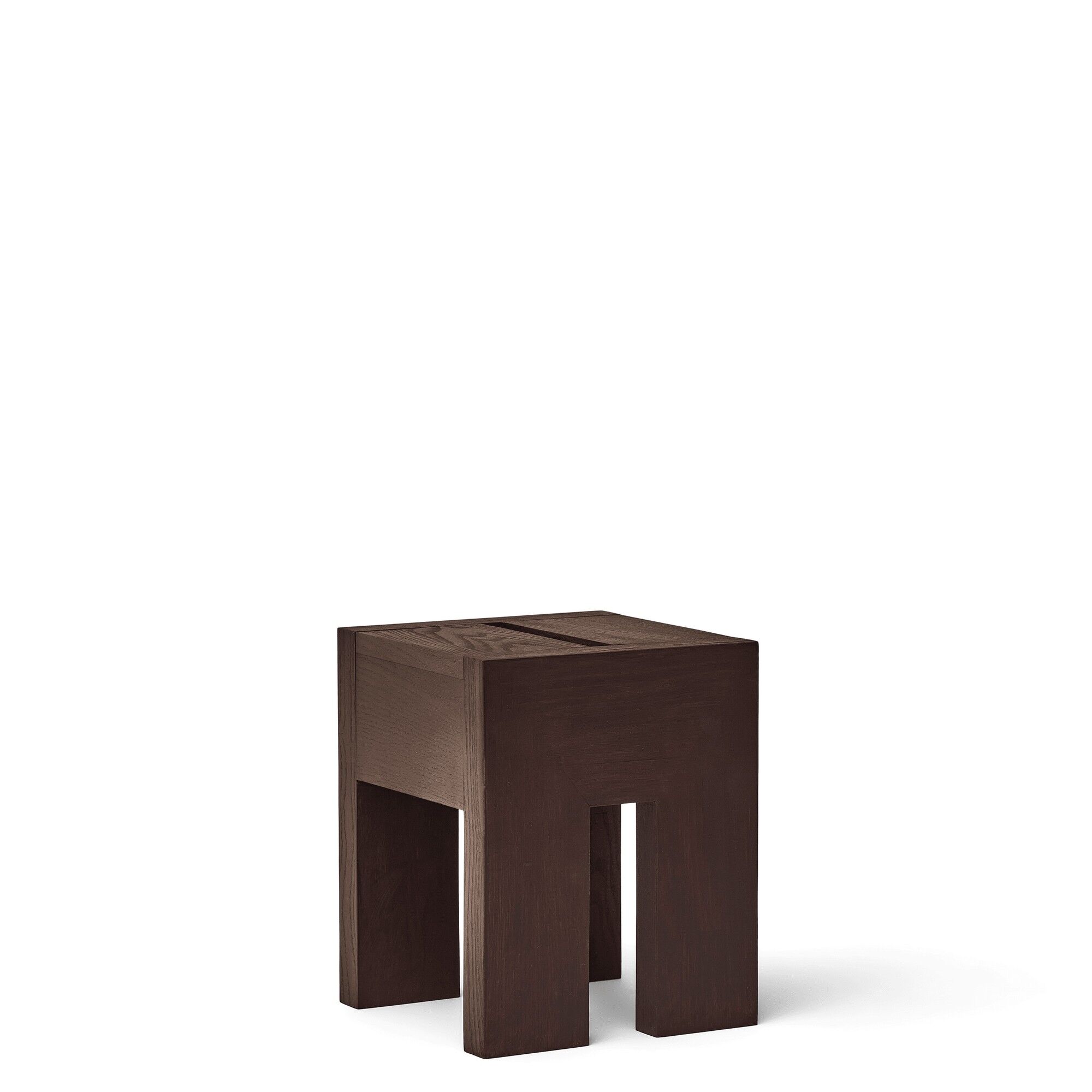 Monolith Side Table Mørk Brun Ask