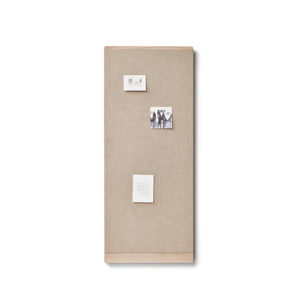 Rim Notice Board 60x145 White Oiled Oak