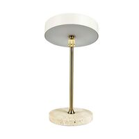 Moonlight Lámpara de mesa portátil LED Beige/Travertino/Latón