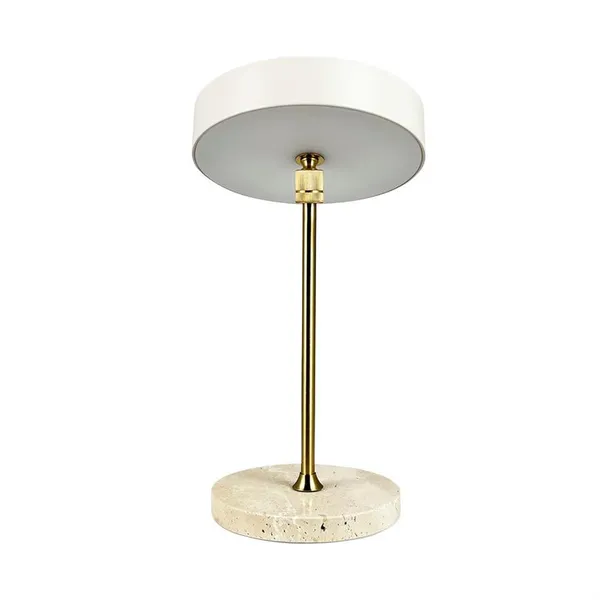 Moonlight Lámpara de mesa portátil LED Beige/Travertino/Latón