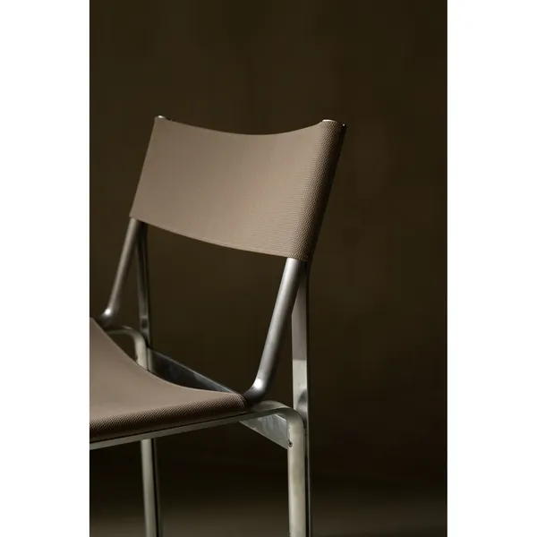 Union Eetkamerstoel Aluminum/Taupe Mesh