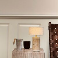 Mellow LED-tafellamp van travertin