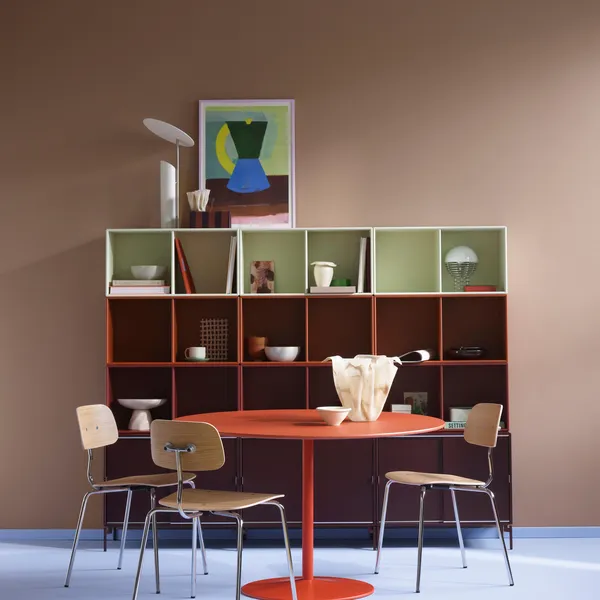 Panton Café- & Spisebord Ø120 4023-Forbo Nero Linoleum