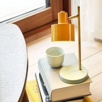 Ocean Mini bærbar bordlampe LED, karry/turkis/messing