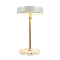 Moonlight Lámpara de mesa portátil LED Beige/Travertino/Latón