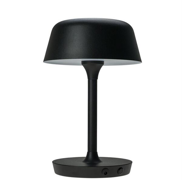 Lámpara de mesa portátil Valencia LED negra