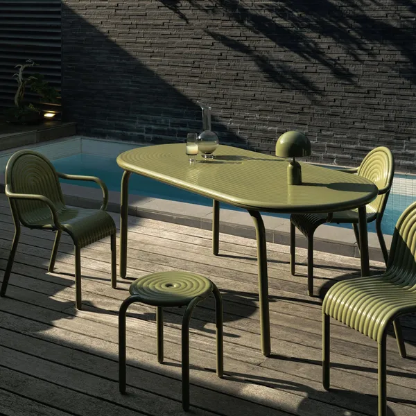 Groove Outdoor Tisch Obround Moss