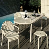 Groove Outdoor Tisch Oval Putty