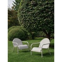 Groove Seat & Back Cushion for Lounge Chair Putty