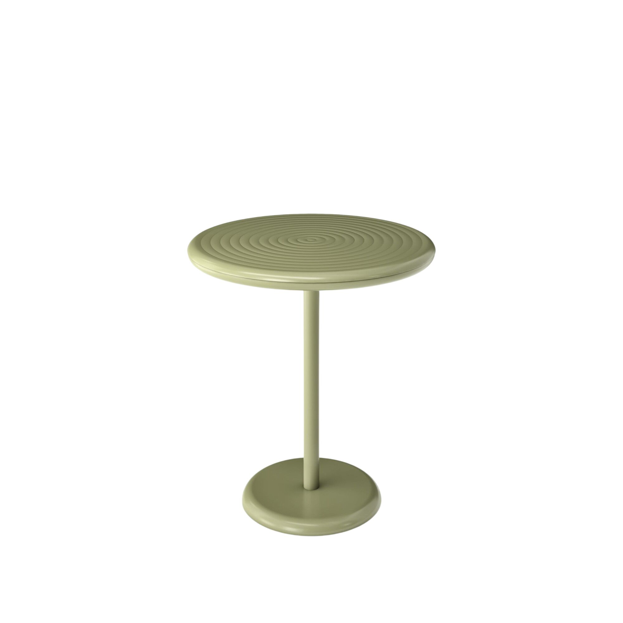 Groove Outdoor Table Round Moss