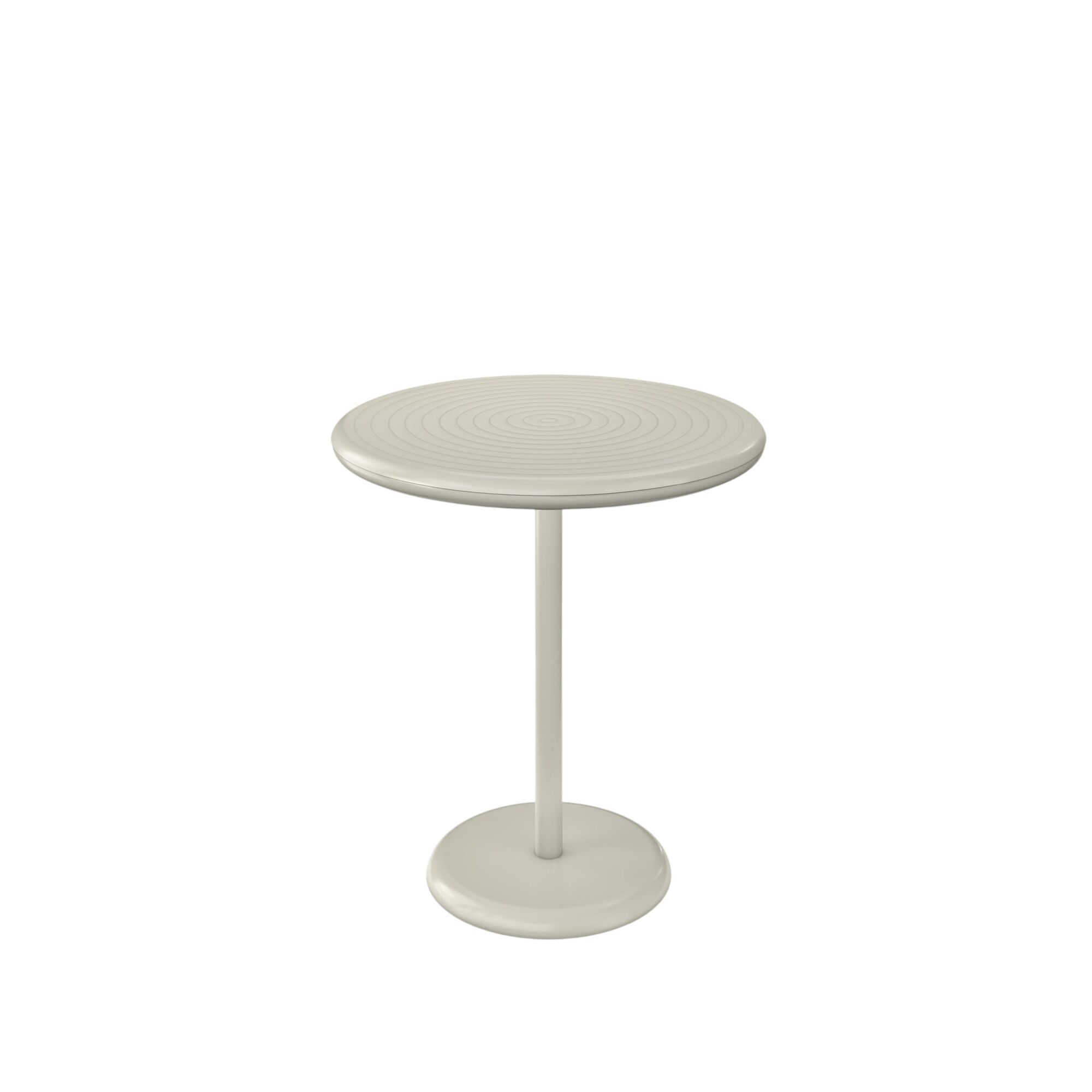 Groove Outdoor Table Round Putty