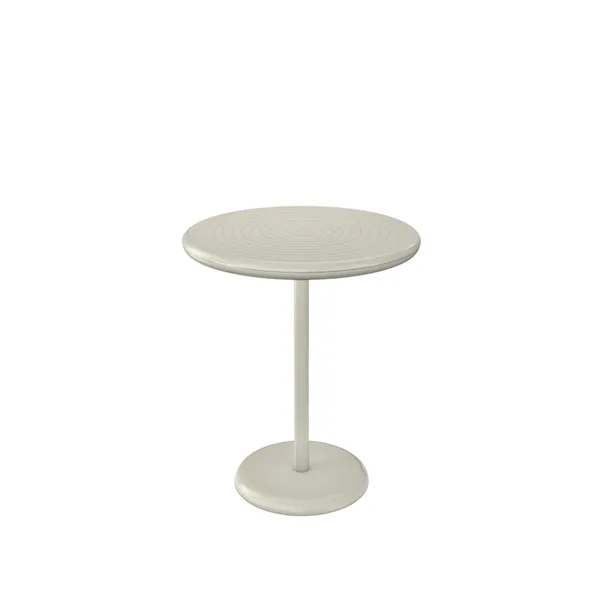 Groove Outdoor Table Round Putty
