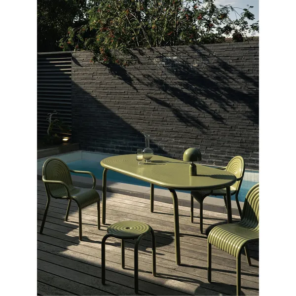 Groove Outdoor Stool Moss