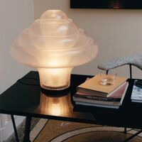 Lotus Table Lamp Bubble/Black Chrome