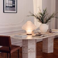 Lotus Table Lamp Bubble/Black Chrome