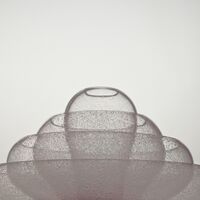 Lotus Table Lamp Bubble/Black Chrome