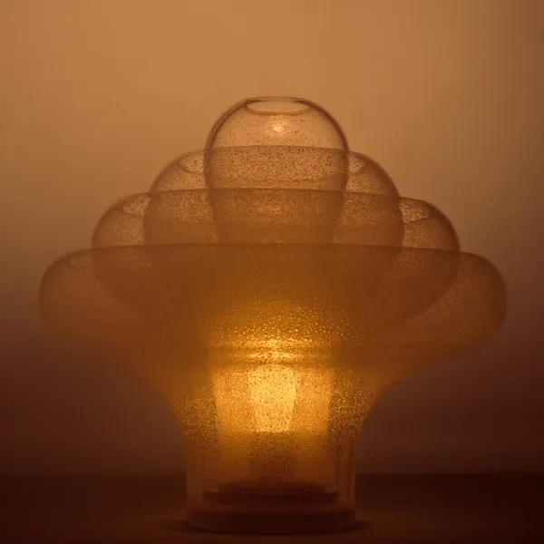 Lotus Table Lamp Bubble/Black Chrome