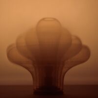 Lotus Table Lamp Bubble/Black Chrome