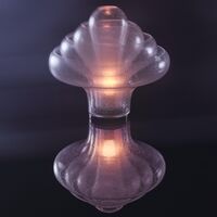 Lotus Table Lamp Bubble/Black Chrome