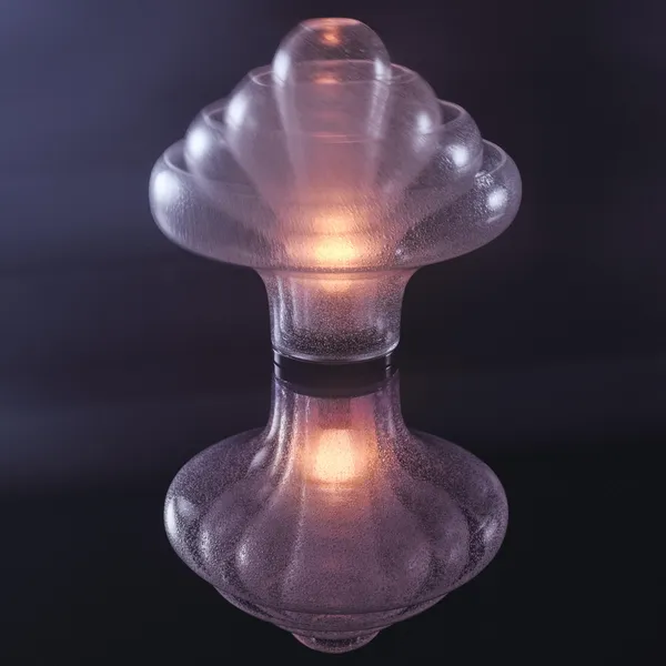 Lotus Table Lamp Bubble/Black Chrome