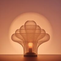 Lotus Table Lamp Bubble/Black Chrome