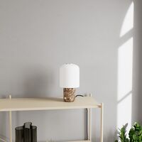 Tokyo Table Lamp White/Dark Brown