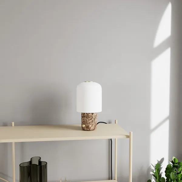 Tokyo Table Lamp White/Dark Brown
