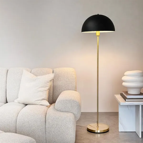 Stockholm gulvlampe sort/messing