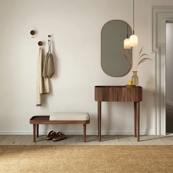 Serena Bench Dark Oak/Silver Grey