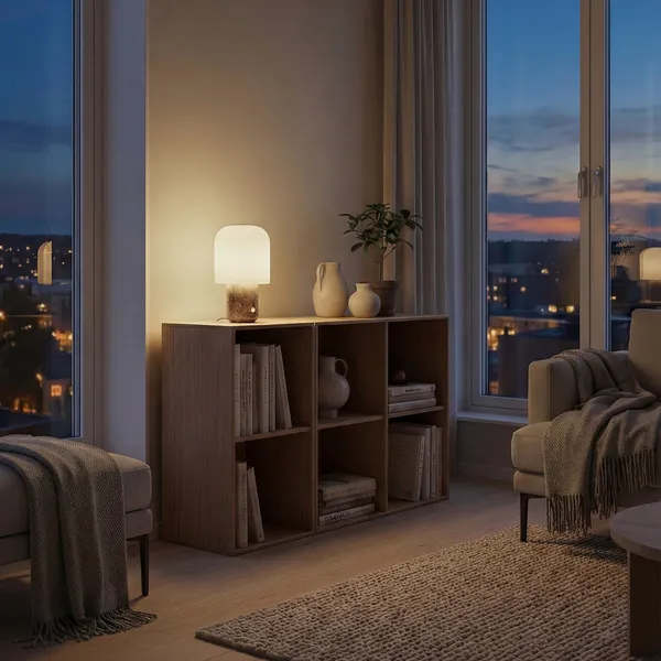 Tokyo Table Lamp White/Dark Brown