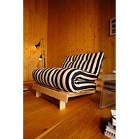 Roots Schlafsofa 90x200 Raw/424 Brown-Blue