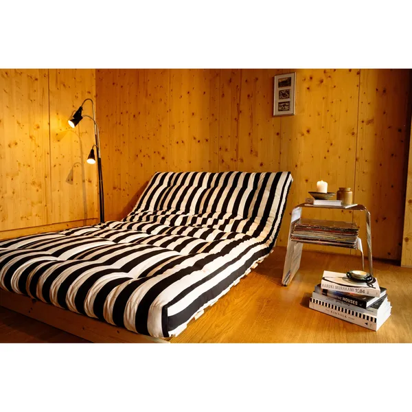 Roots Sofa Bed 160x200 Raw/420 Black-White