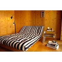 Roots Sofa Bed 160x200 Raw/422 Burgundy-Light Blue