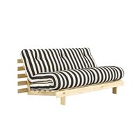 Roots Sofa Bed 160x200 Raw/420 Black-White