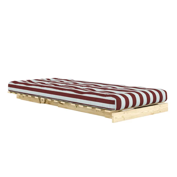 Roots Schlafsofa 90x200 Raw/422 Burgundy-Light Blue