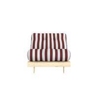 Roots Schlafsofa 90x200 Raw/422 Burgundy-Light Blue