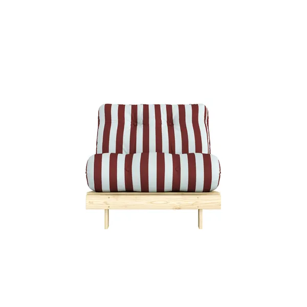 Roots Schlafsofa 90x200 Raw/422 Burgundy-Light Blue