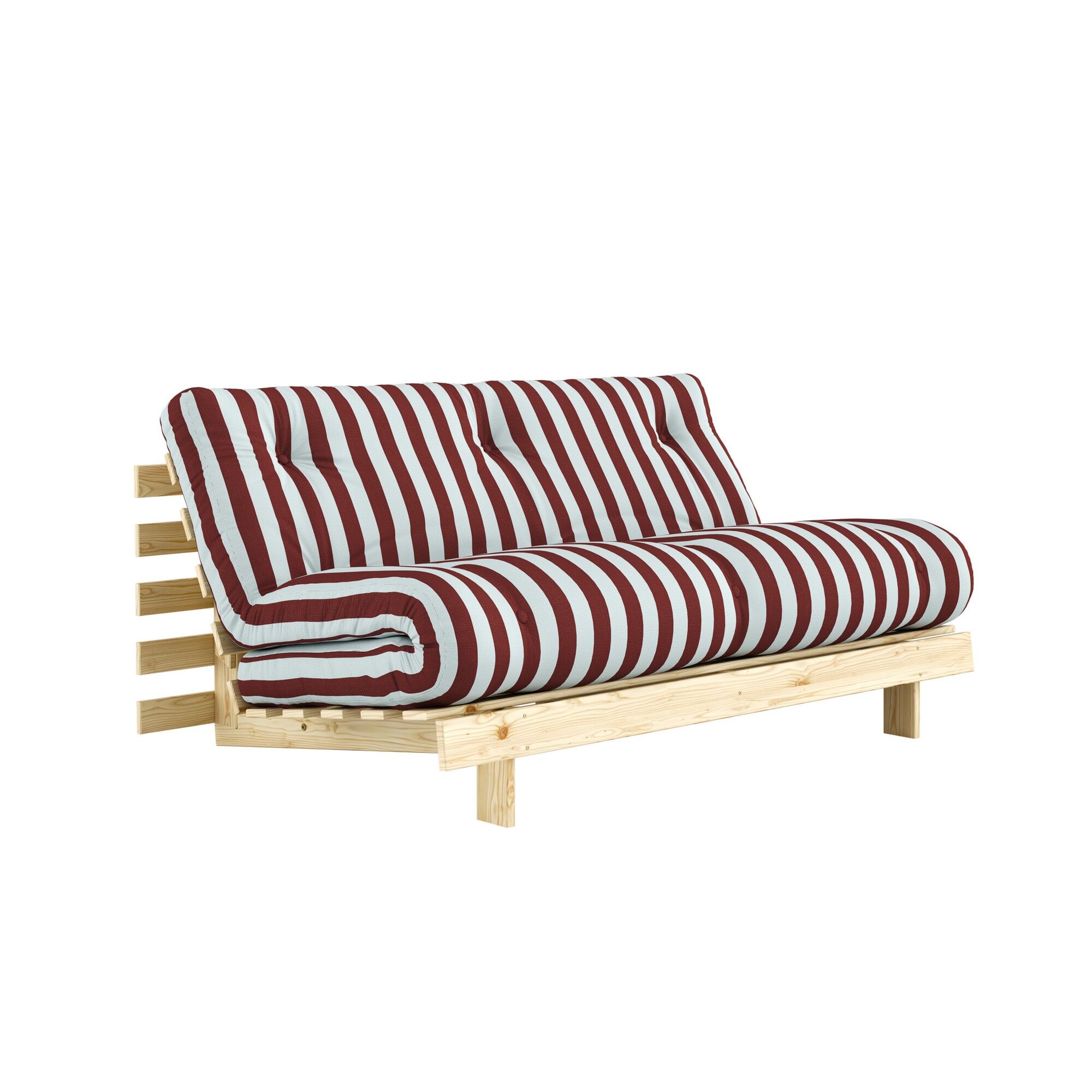 Roots Sovesofa 160x200 Raw/422 Burgundy-Light Blue