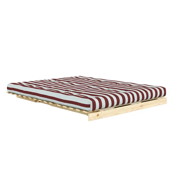 Roots Sofa Bed 160x200 Raw/422 Burgundy-Light Blue