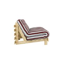 Roots Sofa Bed 160x200 Raw/422 Burgundy-Light Blue
