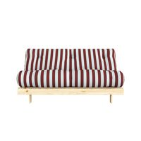 Roots Sofa Bed 160x200 Raw/422 Burgundy-Light Blue