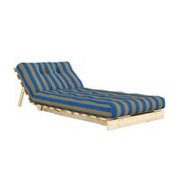 Roots Schlafsofa 90x200 Raw/424 Brown-Blue