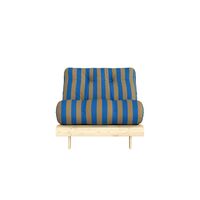 Roots Schlafsofa 90x200 Raw/424 Brown-Blue