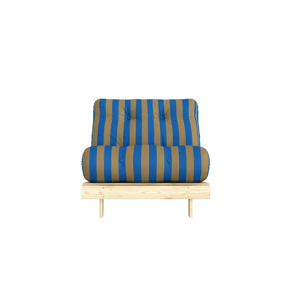 Roots Schlafsofa 90x200 Raw/424 Brown-Blue