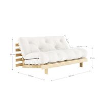 Roots Sofa Bed 160x200 Raw/421 Cream-Sand