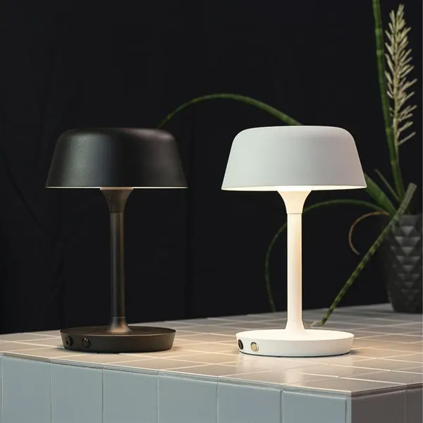 Lampe de table portable Valencia LED blanche