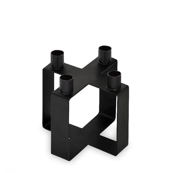 Frame X Candle Holder Matte Black