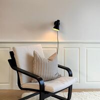 Applique murale DL12 courte noire
